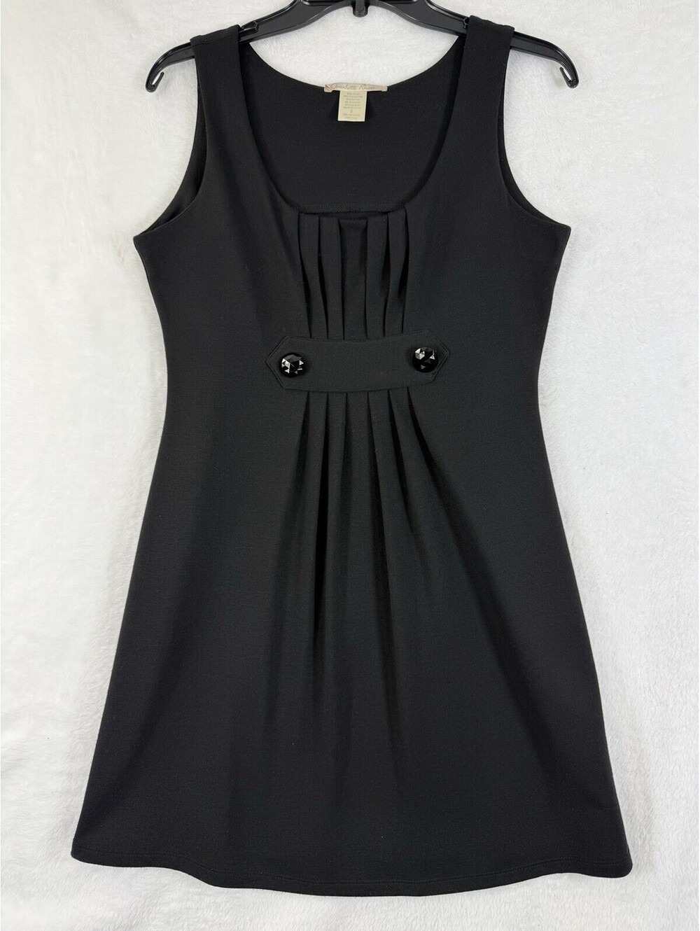 Charlotte Russe Dress Small Black Knit Sleeveless Short Bodycon Womens